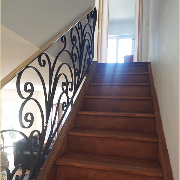 Rampe d'escalier en fer forgé 17 Jérôme Renaire